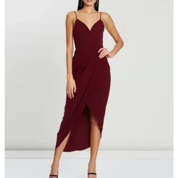 white christmas dresses Campbell Ruffle Draped Maxi Dress | Goji | Dresses main image 1